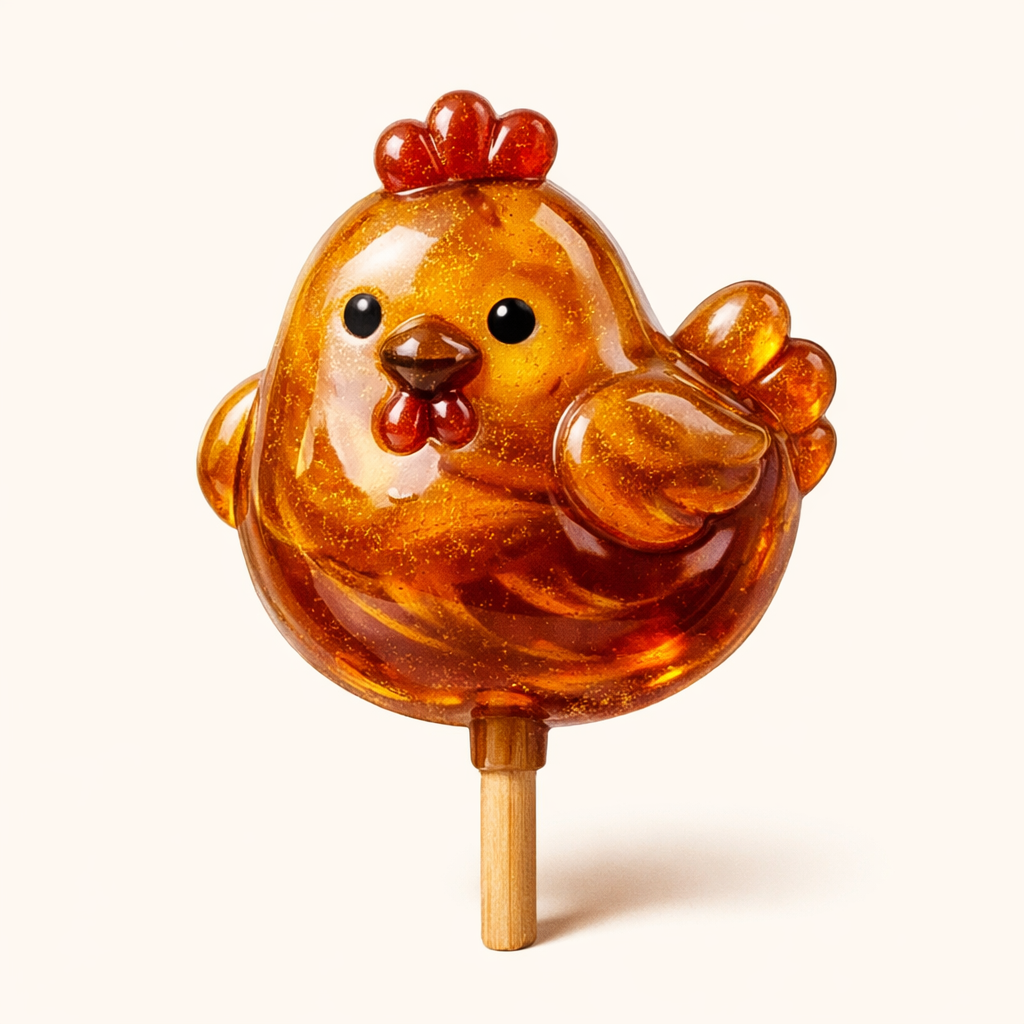 Caramel Chick lollipop