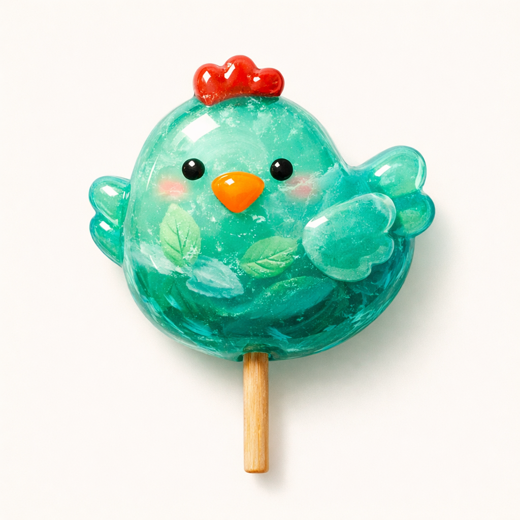 Mint Chick lollipop