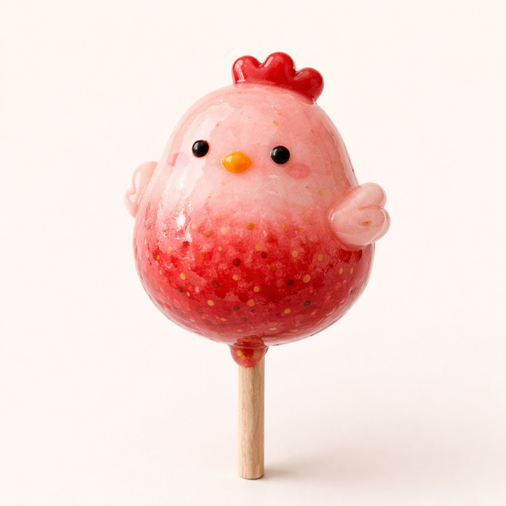 Strawberry Chick lollipop